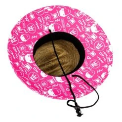 Pink Whitney Straw Lifeguard Hat -Hockey Equipment Store bar stool sports hats pink whitney straw lifeguard hat osfm 30331896037442