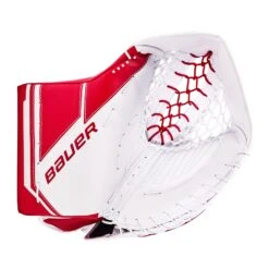 Bauer Supreme M5 Pro Intermediate Goalie Catcher -Hockey Equipment Store bauer catchers bauer supreme m5 pro intermediate goalie catcher white red regular 29032202043458