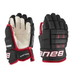 Bauer Pro Series Junior Hockey Gloves -Hockey Equipment Store bauer gloves bauer pro series junior hockey gloves black red 10 29171962871874