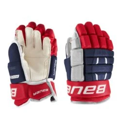 Bauer Pro Series Junior Hockey Gloves -Hockey Equipment Store bauer gloves bauer pro series junior hockey gloves navy red white 10 29171962839106