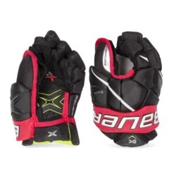 Bauer Vapor 2X Junior Hockey Gloves -Hockey Equipment Store bauer gloves bauer vapor 2x junior hockey gloves black red 10 28743795245122