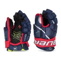 Bauer Vapor 2X Junior Hockey Gloves -Hockey Equipment Store bauer gloves bauer vapor 2x junior hockey gloves navy red white 10 28743795343426