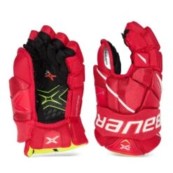 Bauer Vapor 2X Junior Hockey Gloves -Hockey Equipment Store bauer gloves bauer vapor 2x junior hockey gloves red 10 28743795376194