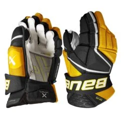 Bauer Vapor Hyperlite Senior Hockey Gloves -Hockey Equipment Store bauer gloves bauer vapor hyperlite senior hockey gloves black gold 14 29160527953986