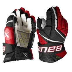 Bauer Vapor Hyperlite Senior Hockey Gloves -Hockey Equipment Store bauer gloves bauer vapor hyperlite senior hockey gloves black red 14 29160528117826