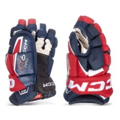 CCM Jetspeed FT6 Pro Senior Hockey Gloves -Hockey Equipment Store ccm gloves ccm jetspeed ft6 pro senior hockey gloves navy red white 13 30608285925442