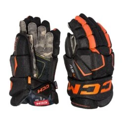 CCM Tacks AS-V Senior Hockey Gloves -Hockey Equipment Store ccm gloves ccm tacks as v senior hockey gloves black orange 13 29355740790850
