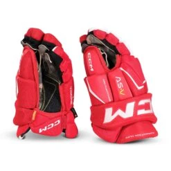 CCM Tacks AS-V Senior Hockey Gloves -Hockey Equipment Store ccm gloves ccm tacks as v senior hockey gloves red white 13 30184718794818