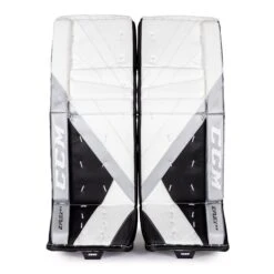 CCM Extreme Flex E5.9 Intermediate Goalie Leg Pads - Source Exclusive -Hockey Equipment Store ccm leg pads ccm extreme flex e5 9 intermediate goalie leg pads source exclusive white white black silver 30 1 28744300068930