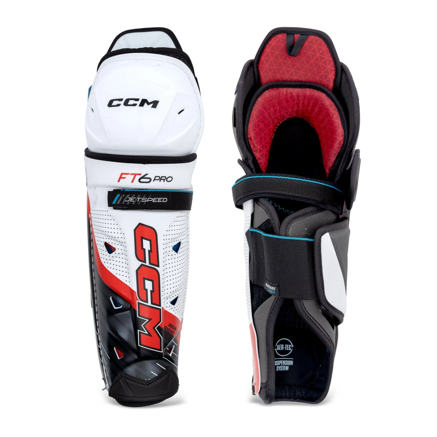 CCM Jetspeed FT6 Pro Junior Hockey Shin Guards 1 CCM Jetspeed FT6 Pro Junior Hockey Shin Guards
