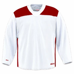GameWear GW6500 ProLite Series Senior Hockey Practice Jersey - White / Red