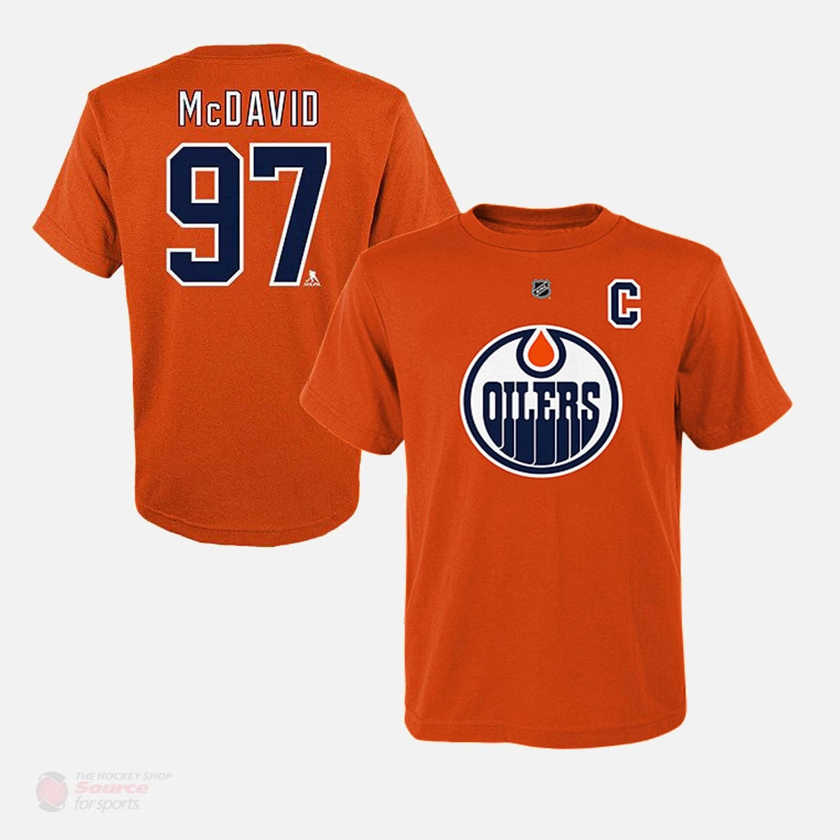 Edmonton Oilers Outer Stuff Name & Number Youth Shirt - Connor McDavid 1 Edmonton Oilers Outer Stuff Name & Number Youth Shirt - Connor McDavid