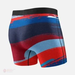 Saxx Vibe Boxers - Blue Paint Can Stripe -Hockey Equipment Store saxx underwear saxx vibe boxers blue paint can stripe 15139950264386