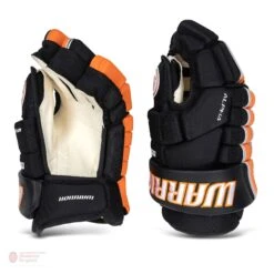 Warrior Alpha FR Pro Junior Hockey Gloves -Hockey Equipment Store warrior gloves warrior alpha fr pro junior hockey gloves black orange 10 28743818412098